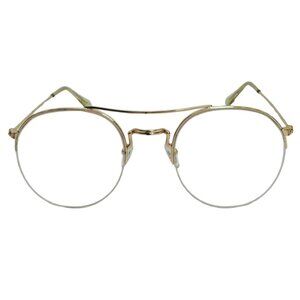 9164 | Round Semi-Rimless Clear Lens Glasses